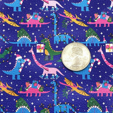 Load image into Gallery viewer, DINO CHRISTMAS - Custom Printed Faux Leather
