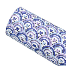 Load image into Gallery viewer, PURPLE RAINBOWS - Custom Printed Smooth Faux Leather
