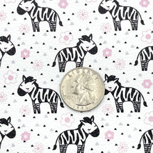 Load image into Gallery viewer, CUTE ZEBRAS - Custom Printed Faux Leather
