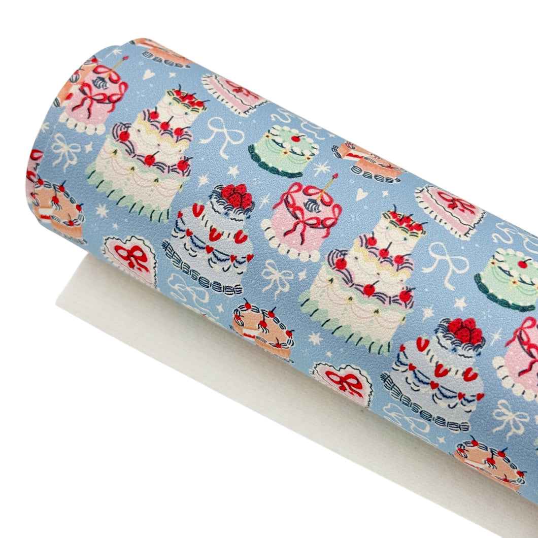 VINTAGE CAKES - Custom Printed Smooth Faux Leather