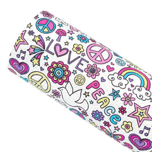 Load image into Gallery viewer, PEACE &amp; LOVE - Custom Printed Faux Leather
