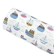 Load image into Gallery viewer, ALL ABOARD - Custom Printed Faux Leather
