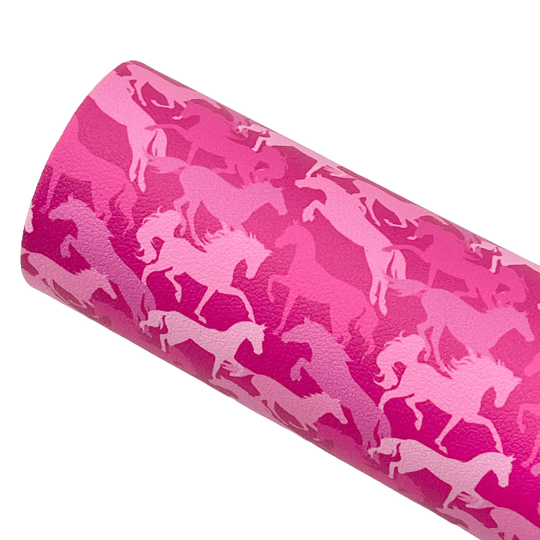 HORSES - Custom Printed Smooth Faux Leather