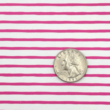 Load image into Gallery viewer, FUCHSIA STELLAR STRIPES - Custom Printed Smooth Faux Leather
