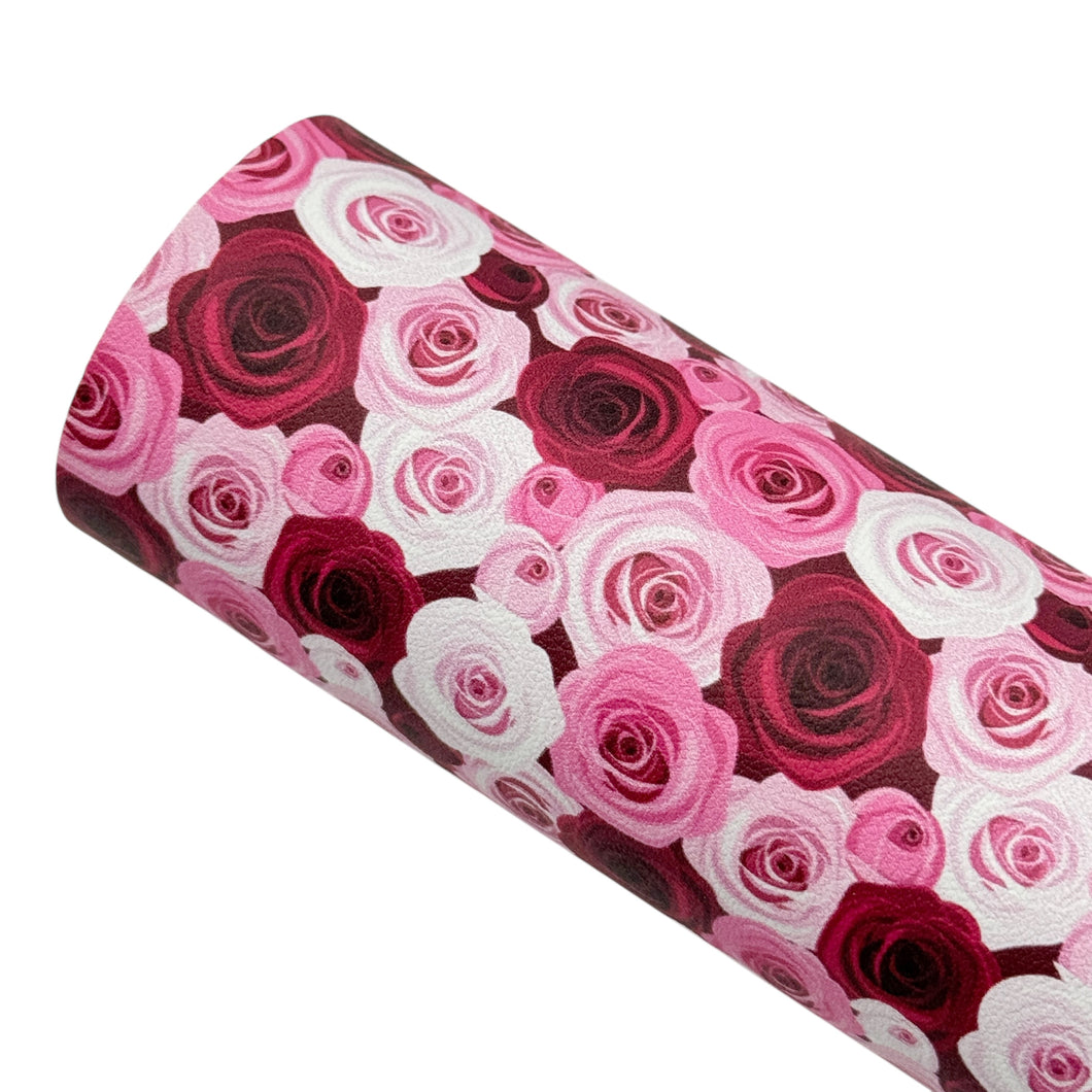 VALENTINE'S ROSES - Custom Printed Smooth Faux Leather