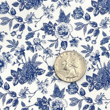 Load image into Gallery viewer, SAPPHIRE TOILE - Custom Printed Smooth Faux Leather
