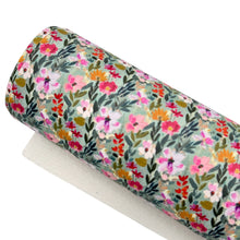 Load image into Gallery viewer, JADE FLORAL - Custom Printed Smooth Faux Leather
