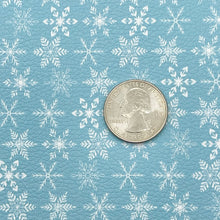 Load image into Gallery viewer, WINTER SNOWFLAKES - Custom Printed Faux Leather
