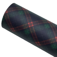 Load image into Gallery viewer, CHRISTMAS TARTAN - Custom Printed Smooth Faux Leather
