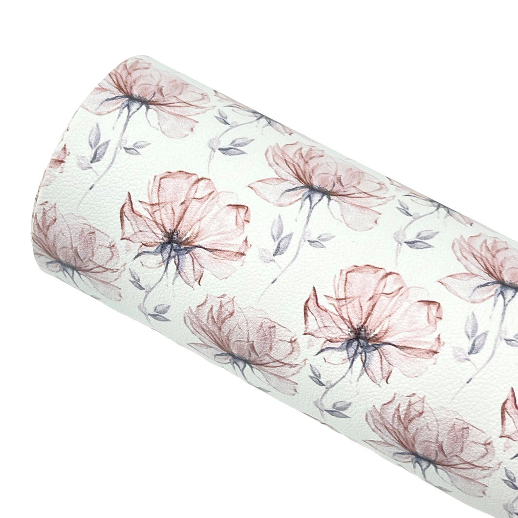 TULA FLORAL - Custom Printed Smooth Faux Leather