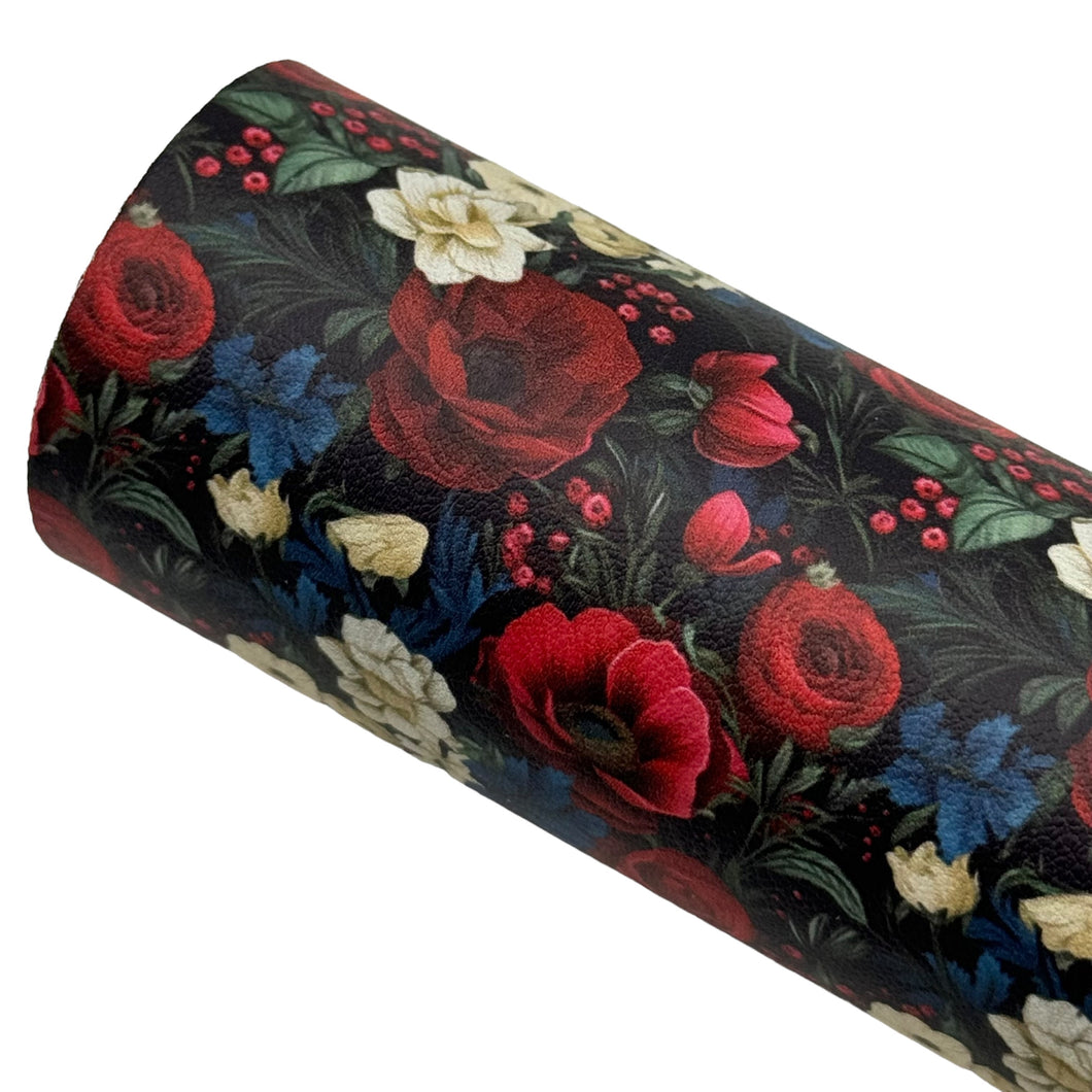 NICOLETTE FLORAL - Custom Printed Smooth Faux Leather