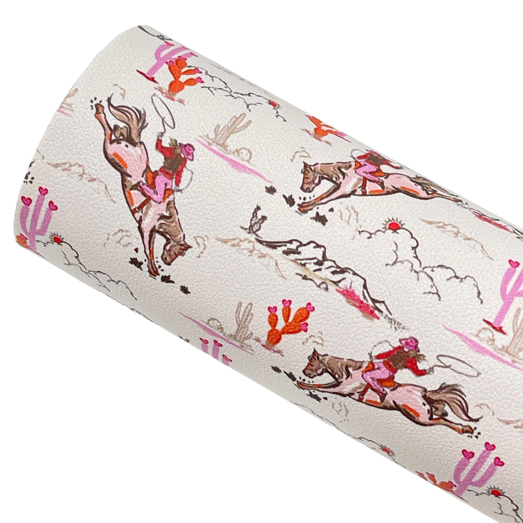 BRONCO BELLE - Custom Printed Smooth Faux Leather