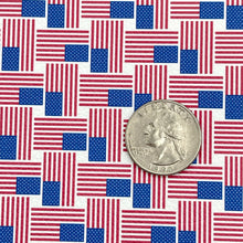 Load image into Gallery viewer, AMERICAN FLAGS - Custom Printed Faux Leather

