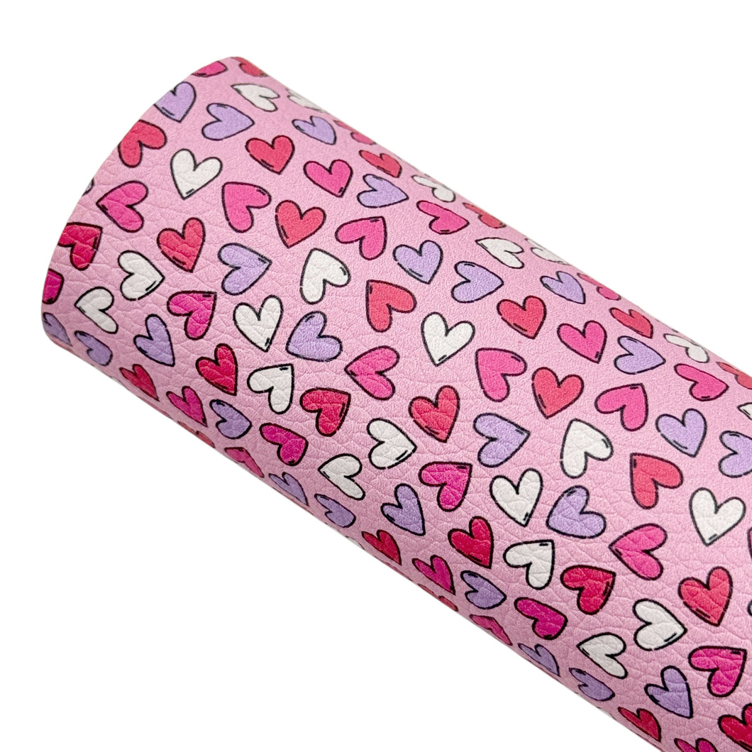 SWEET HEARTS - Custom Printed Faux Leather