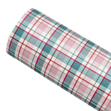 Load image into Gallery viewer, CHRISTMAS PLAID - Custom Printed Smooth Faux Leather
