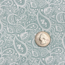 Load image into Gallery viewer, SAGE PAISLEY - Custom Printed Smooth Faux Leather
