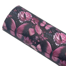 Load image into Gallery viewer, EERIE BUTTERFLIES - Custom Printed Smooth Faux Leather
