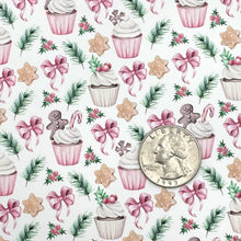 Load image into Gallery viewer, CHRISTMAS CUPCAKES - Custom Printed Smooth Faux Leather
