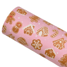 Load image into Gallery viewer, GINGERBREAD DREAMS - Custom Printed Smooth Faux Leather
