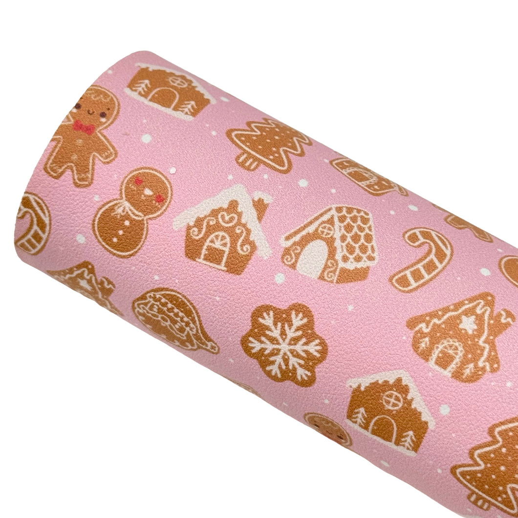 GINGERBREAD DREAMS - Custom Printed Smooth Faux Leather