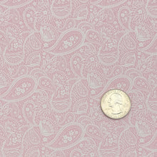 Load image into Gallery viewer, PINK PAISLEY - Custom Printed Smooth Faux Leather
