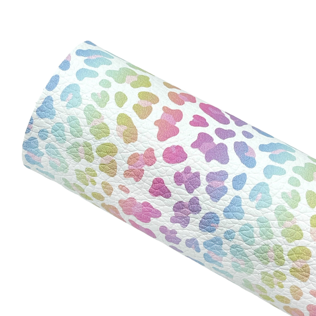 COLORFUL CHEETAH SPOTS - Custom Printed Faux Leather