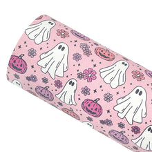Load image into Gallery viewer, SPOOKY &amp; SWEET GHOSTS - Custom Printed Smooth Faux Leather
