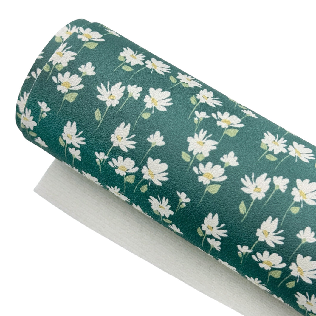 JUNIPER FLORAL - Custom Printed Smooth Faux Leather