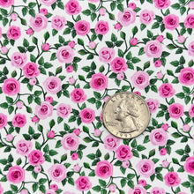 Load image into Gallery viewer, PINK ROSES - Custom Printed Smooth Faux Leather
