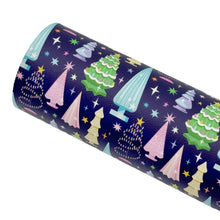 Load image into Gallery viewer, GLASS CHRISTMAS TREES - Custom Printed Smooth Faux Leather
