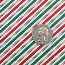 Load image into Gallery viewer, CANDY CANE STRIPES - Custom Printed Faux Leather
