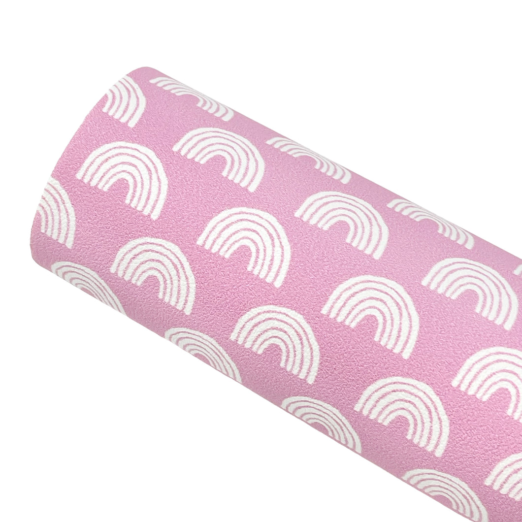 PINK RAINBOW RHAPSODY - Custom Printed Smooth Faux Leather