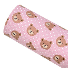 Load image into Gallery viewer, SNUGGLY TEDDY BEARS - Custom Printed Faux Leather
