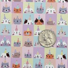 Load image into Gallery viewer, CAT PARTY - Custom Printed Smooth Faux Leather
