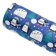 Load image into Gallery viewer, PENGUINS &amp; IGLOOS - Custom Printed Faux Leather
