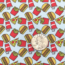 Load image into Gallery viewer, FAST FOOD - Custom Printed Faux Leather
