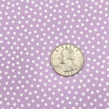 Load image into Gallery viewer, LAVENDER DITSY DOTS - Custom Printed Smooth Faux Leather
