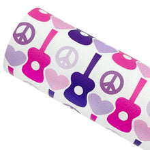 Load image into Gallery viewer, PEACE &amp; GUITARS - Custom Printed Smooth Faux Leather
