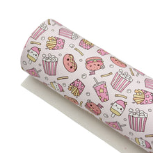 Load image into Gallery viewer, SNACK ATTACK - Custom Printed Smooth Faux Leather
