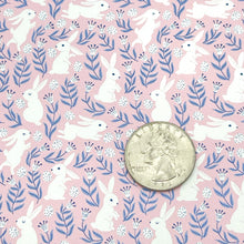Load image into Gallery viewer, BUNNY MEADOW - Custom Printed Smooth Faux Leather
