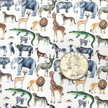 Load image into Gallery viewer, WILD ANIMALS - Custom Printed Faux Leather
