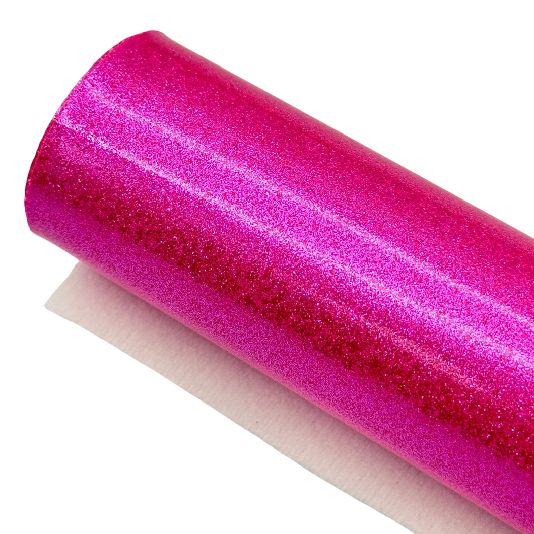 HOT PINK GLITTER - Patent Leather