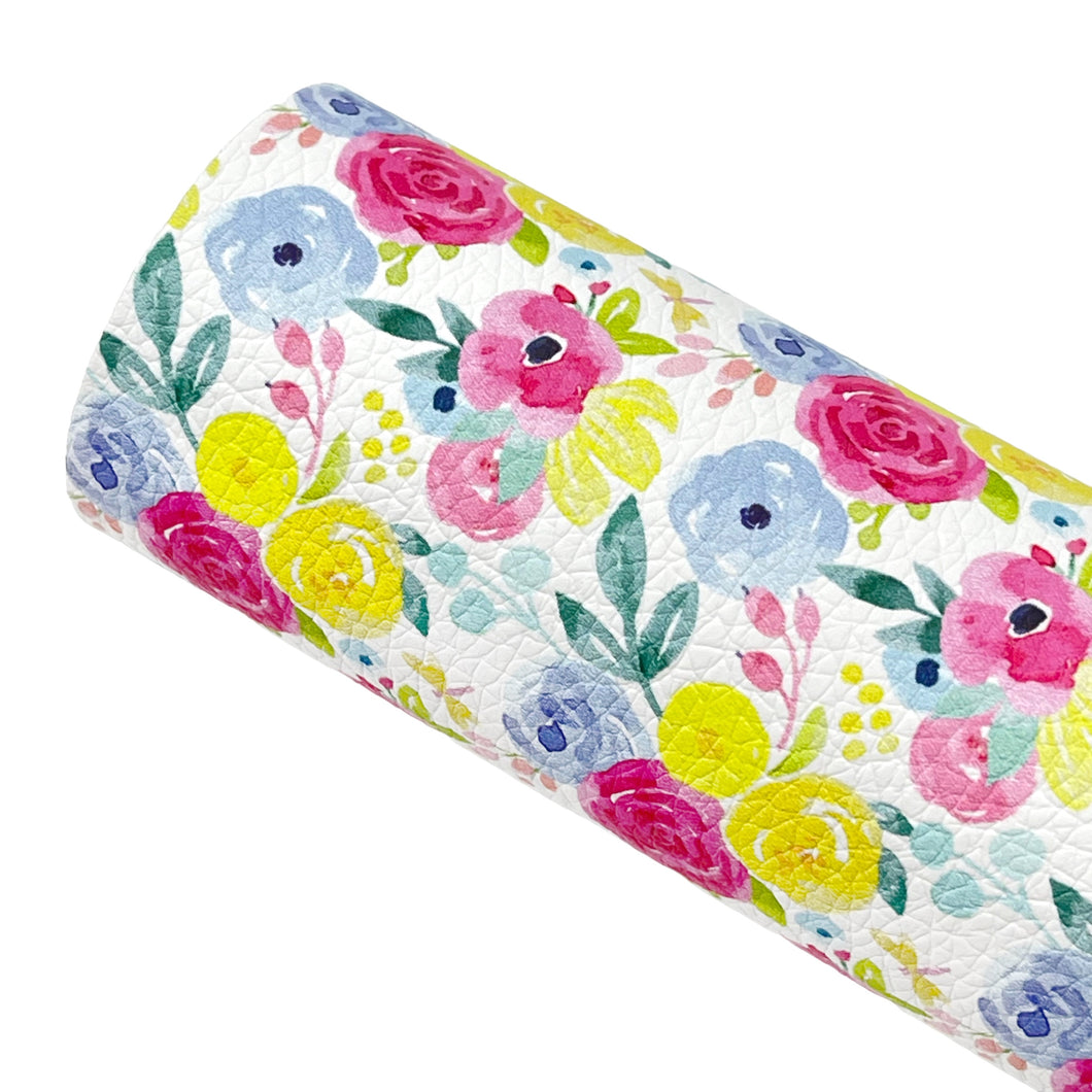 SUNSHINE BLOOMS - Custom Printed Faux Leather