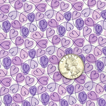 Load image into Gallery viewer, PURPLE HEARTS - Custom Printed Smooth Faux Leather
