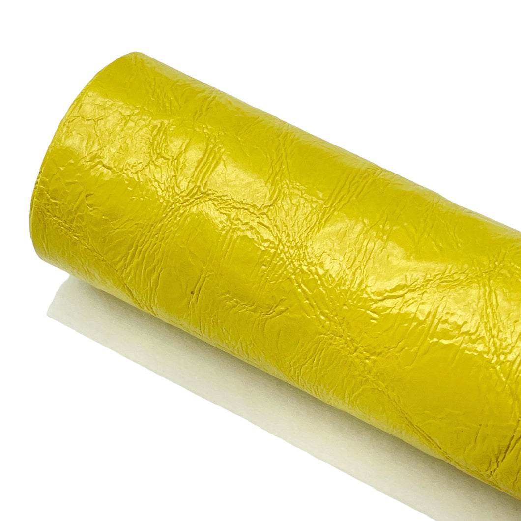 YELLOW CRINKLE - Faux Leather