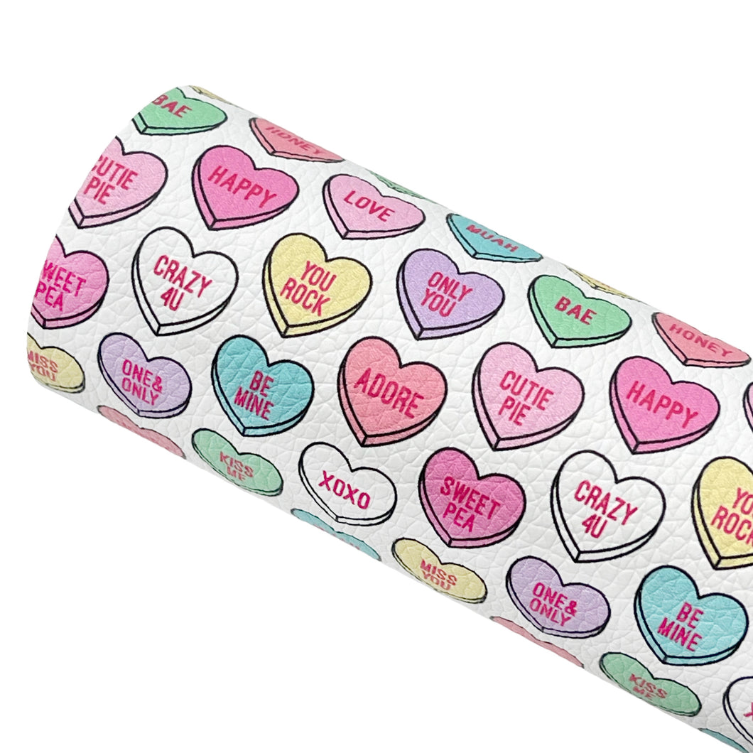 CANDY HEARTS - Custom Printed Leather