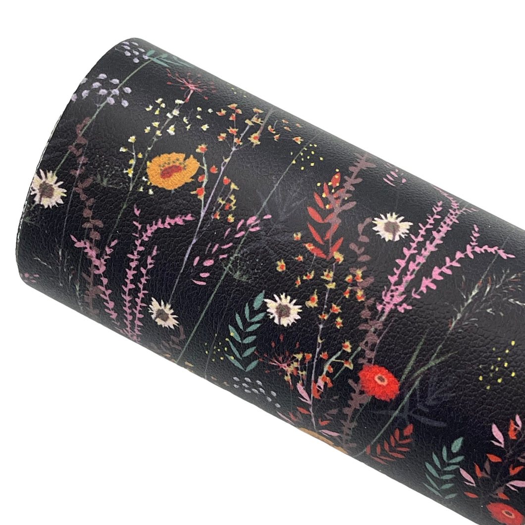 BRIAR FLORAL - Custom Printed Smooth Faux Leather