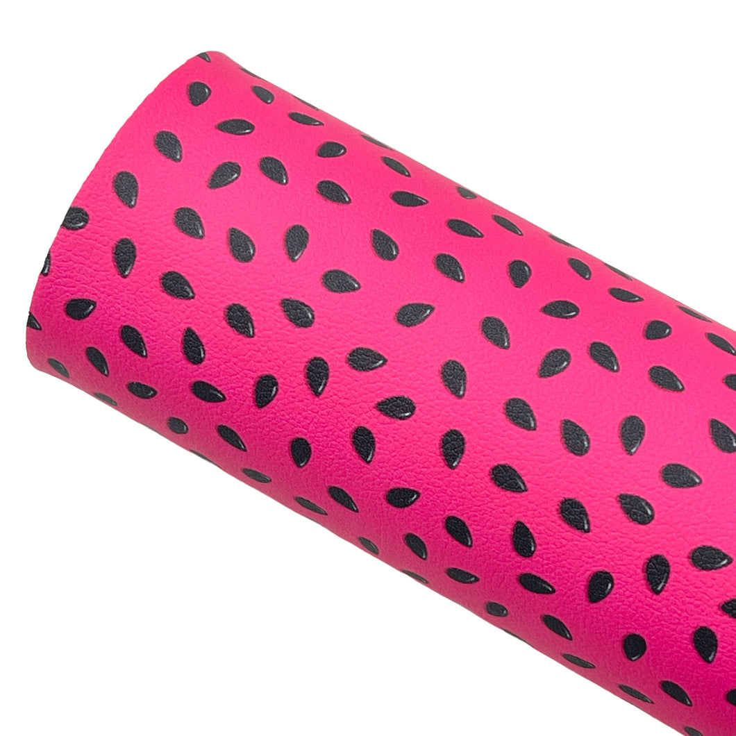 WATERMELON SEEDS - Custom Printed Smooth Faux Leather