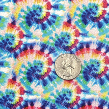 Load image into Gallery viewer, RAINBOW TIE DYE - Custom Printed Faux Leather
