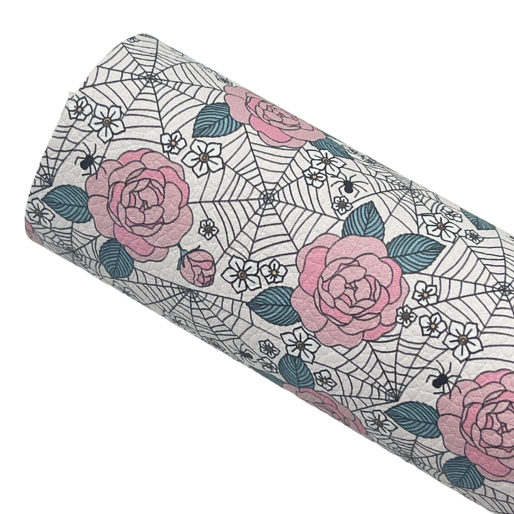 WEB OF ROSES - Custom Printed Faux Leather